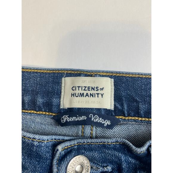 Citizens of Humanity The Demy Cropped Flare Blue Wash Jean Women's Size 27 - Picture 5 of 12